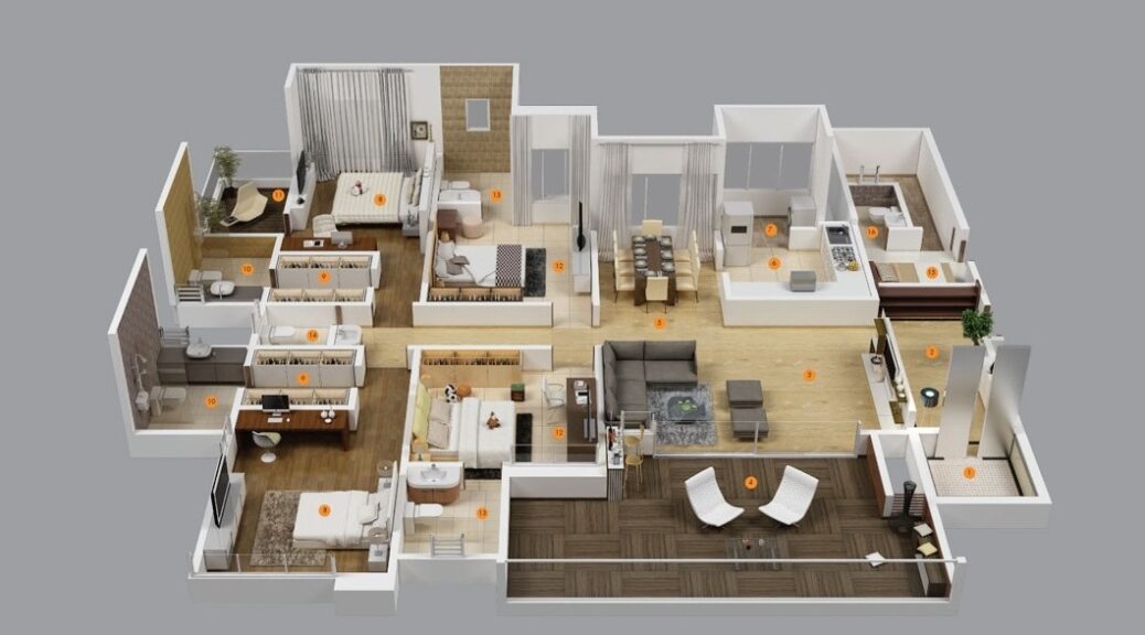 4 room condo